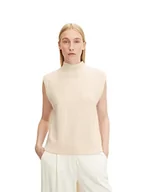 Swetry damskie - TOM TAILOR Damski Sweter z golfem 1032623, 30265 - Soft Buttercream Melange, XXL - miniaturka - grafika 1