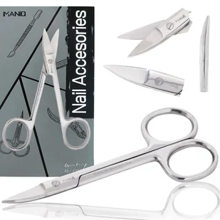 Nożyczki do paznokci skórek proste ostrza kosmetyczne manicure pedicure stal gabinet SPA srebrne - Akcesoria do paznokci - miniaturka - grafika 1