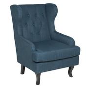Fotele - Beliani Fotel uszak niebieski ALTA 23796 - miniaturka - grafika 1