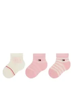 Skarpetki dla dzieci - Tommy Hilfiger Zestaw 3 par niskich skarpet dziecięcych 701236342 Różowy - miniaturka - grafika 1