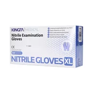 Rękawiczki jednorazowe - Kingfa Medical, Jednorazowe rękawiczki z nitrylu, Fioletowy, rozmiar Xl, 100 szt. - miniaturka - grafika 1