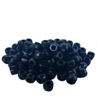 Ozdoby do włosów - Koraliki Nawlekane Kulki #Black - miniaturka - grafika 1