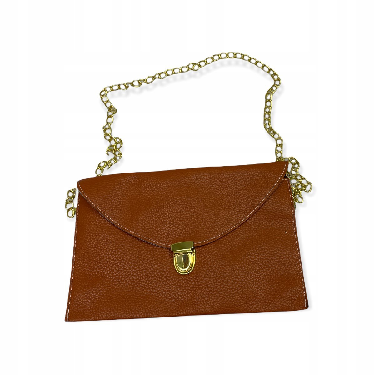 Elegancka mała kopertowa torebka damska z paskiem