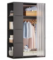 Szafy - SZAFA Modułowa SKŁADANA Wieszak GARDEROBA na UBRANIA Metalowa 163x45x89 cm - miniaturka - grafika 1