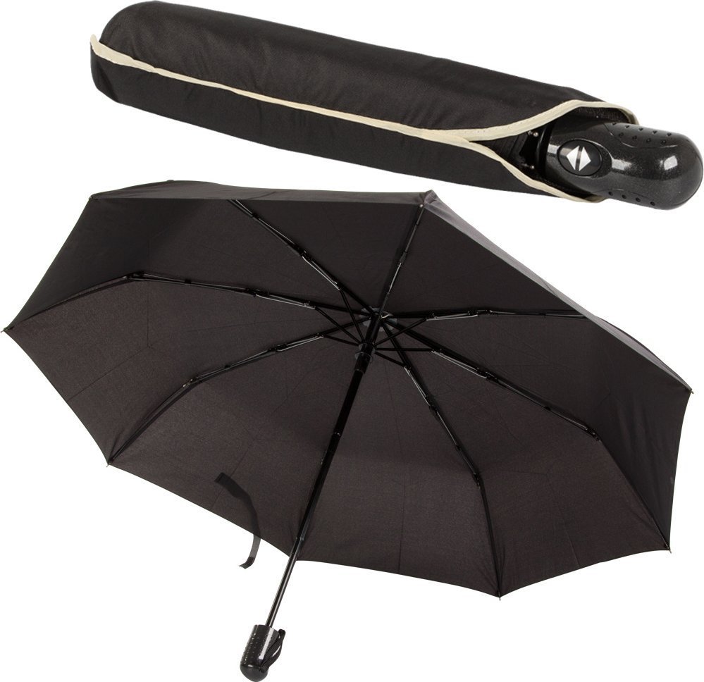 Verk Parasol parasolka składana automat włókno czarny Parasol parasolka składana automat włókno czarny