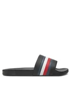 Klapki i japonki męskie - Tommy Hilfiger Klapki FM0FM05233 Czarny - miniaturka - grafika 1