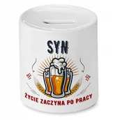 Skarbonki - Skarbonka Dla Syna na Urodziny Prezent z Nadrukiem ze Zdjęciem - miniaturka - grafika 1