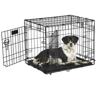 Ferplast Klatka dla psa Dog-Inn 60, 64,1 x 44,7 x 49,2 cm, szara - Sprzęt podróżny i transportery dla psów - miniaturka - grafika 1