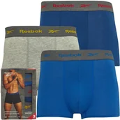 Majtki męskie - Bielizna męska Reebok 15012 SPORTS TRUNKS JEROEN Niebieska - miniaturka - grafika 1
