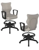 Krzesełka i taborety dla dzieci - Krzesło młodzieżowe Norm z podnóżkiem, czarna podstawa, rozmiar 5 (wzrost 146 - 176,5 cm) - miniaturka - grafika 1