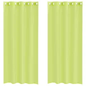 Zasłony - vidaXL Zasłony woalowe z przelotkami 2 szt. Jabłkowo-zielone 140x225cm - miniaturka - grafika 1