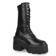 Botki damskie - Czarne botki workery damskie Carinii B9905 - miniaturka - grafika 1