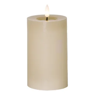Świeca LED woskowa FLAMME FLOW beżowa 15cm 1500h - Świece - miniaturka - grafika 1
