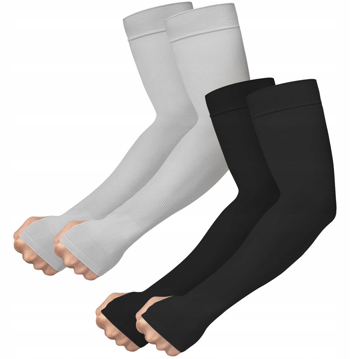 4szt ELASTYCZNE RĘKAWY KOMPRESYJNE SPORTOWE NA RĘKĘ UV ROWER BIEGANIE