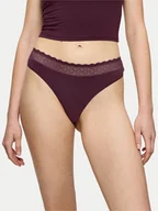 Majtki damskie - Triumph Stringi Feel Of Modal 10219764 Bordowy - miniaturka - grafika 1