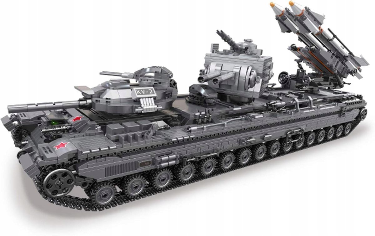 KLOCKI CZOŁG WOJSKOWY KV 2 3663 KLOCKÓW ZABAWA DLA DZIECI