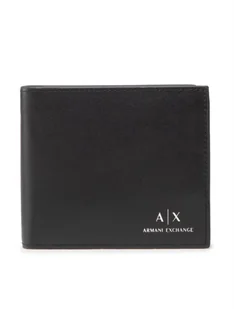 Portfel Męski ARMANI EXCHANGE Czarny - Portfele - miniaturka - grafika 1