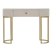Konsole i sekretarzyki - Beżowa konsola 100x40 cm Montpellier – Mauro Ferretti - miniaturka - grafika 1