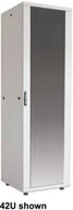 Szafy rack - INTELLINET 18,3cm 19Zoll Serverschrank Basic Line 22 HE 1144x600x800mm HxBxT Flatpack Traglast 600kg grau 715379 - miniaturka - grafika 1