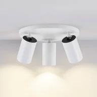 Lampy sufitowe - Deko-Light Reflektor sufitowy CAN TILT, biały, Ø 23 cm, 3-punktowy, metal, GU10 możliwość ściemniania, biały / opal, salon / jadalnia, aluminium - miniaturka - grafika 1