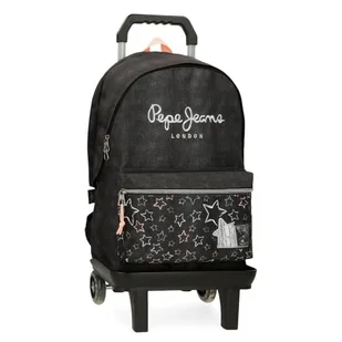 Pepe Jeans Cintia Plecak na laptopa 15,6" z wózkiem Czarny 31x44x15 cm Poliester 20,46 l by Joumma Bags - Torby na laptopy - miniaturka - grafika 1