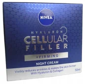 Kremy do twarzy - Nivea Hyaluron Cellular Filler krem na noc 50ml z Niemiec - miniaturka - grafika 1