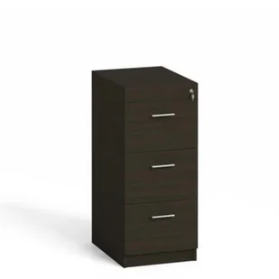 B2B Partner Drewniana szafa kartotekowa, 3 szuflady, wenge kart 3xA4 wenge - Szafy biurowe - miniaturka - grafika 1