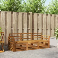 Meble ogrodowe - vidaXL Zestawy sof 3 pcs Lite Drewno Akacji - miniaturka - grafika 1