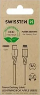 Kable USB - Kabel USB Swissten USB-C - Lightning 1.2 m Biały 71505301ECO - miniaturka - grafika 1