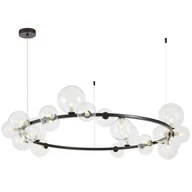 Lampy sufitowe - NOWOCZESNA LAMPA WISZĄCA CZARNA MERIDO W24 - miniaturka - grafika 1