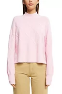 Swetry damskie - edc by ESPRIT Damski sweter 102CC1I304, 690/LIGHT PINK, L - miniaturka - grafika 1