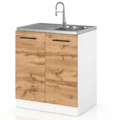 Szafki kuchenne - Szafka Kuchenna Dolna Stojąca Pod Zlew Dąb Wotan 60CM Meble Kuchenne - miniaturka - grafika 1