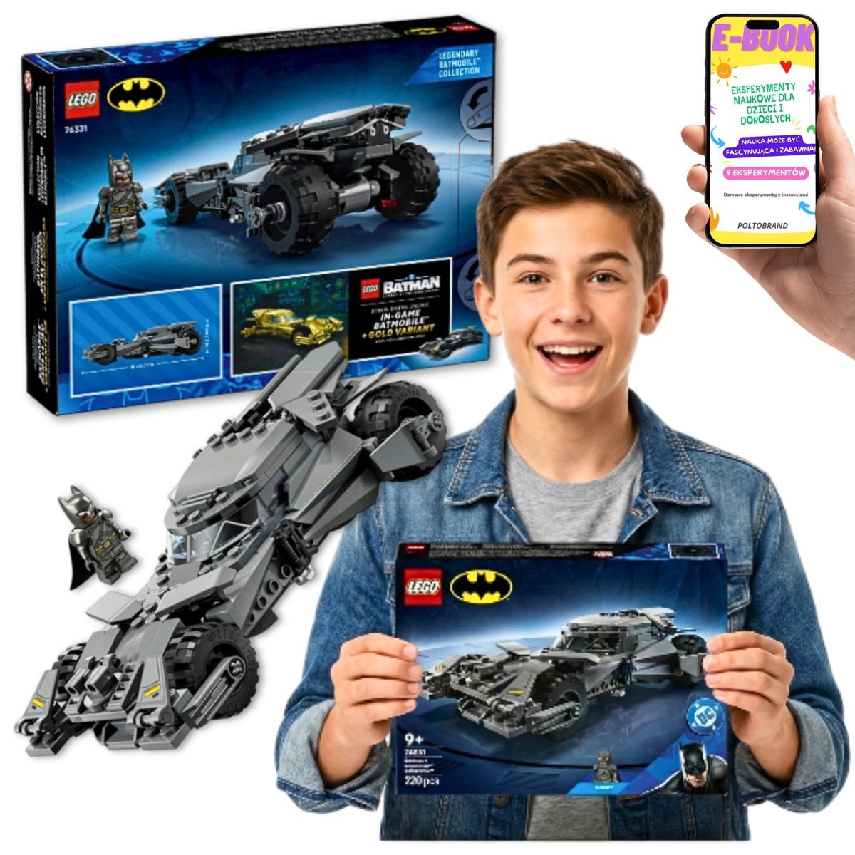 LEGO BATMAN Batmobil Batman v Superman 76331 LEGO DC Prezent Dla Chłopca Syna + E-BOOK