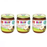 Desery dla dzieci - Hipp Śliwki z jabłkami po 4. miesiącu zestaw 3 x 125 g Bio - miniaturka - grafika 1