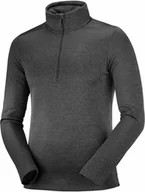 Bluzy sportowe męskie - Salomon Bluza Essential Lightwarm Seamless Black C16758 - miniaturka - grafika 1