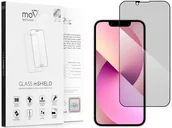 Szkła hartowane na telefon - moVear 2.5D MAX privacy - Prywatyzujące szkło hartowane do Apple iPhone 13 Mini (5.4") na Cały Ekran | antySpy, do etui, fullGlue, 9H - miniaturka - grafika 1