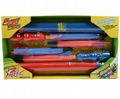 Samochody i pojazdy dla dzieci - RĘCZNA WYRZUTNIA RAKIET KATAPULTA ROCKET LAUNCHER PIANKOWY POCISK 4SZT - miniaturka - grafika 1