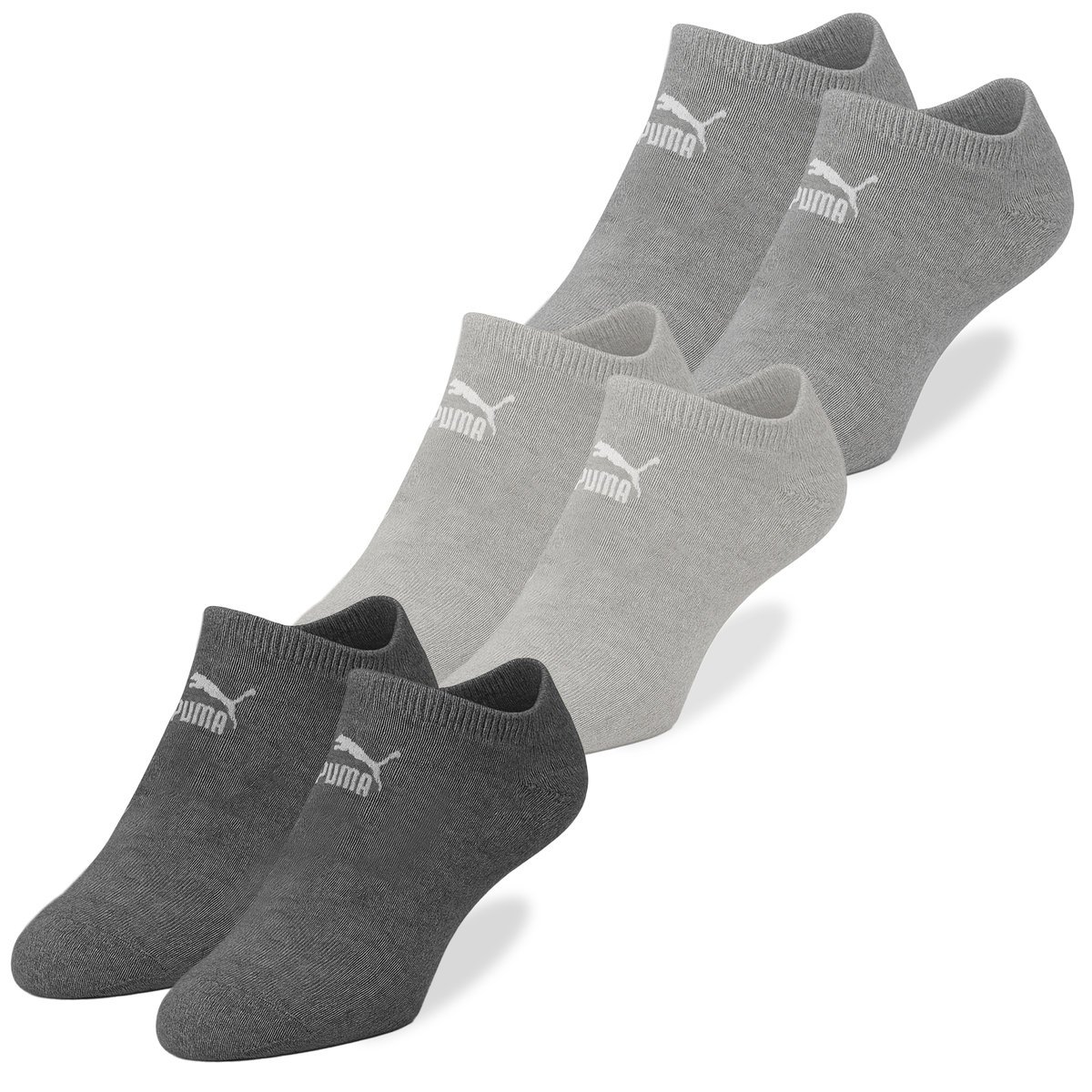 Puma Skarpety Stopki Mix Szare Bawełna 94710910 3 pary Rozmiar 43/46