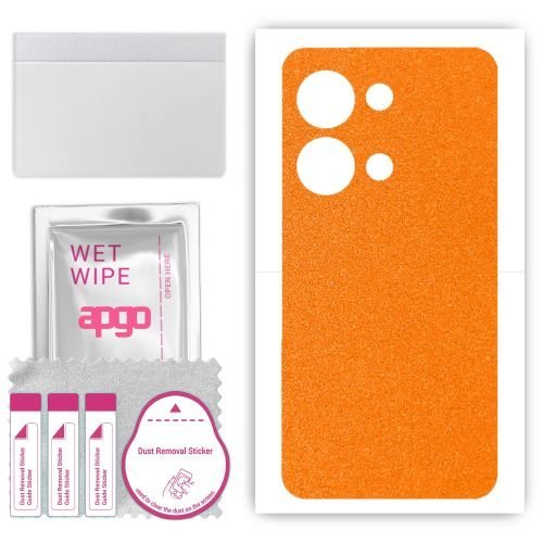 folia naklejka skórka strukturalna na TYŁ do Xiaomi Redmi Note 13 Pro - Pomarańczowy Pastel Matowy - apgo SKINS