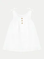 Sukienki i spódniczki dla dziewczynek - United Colors Of Benetton Sukienka letnia 4BE7GV01C Biały Regular Fit - miniaturka - grafika 1