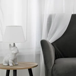 Firana KRESZ kolor biały styl klasyczny złote przelotki przelotki metalowe złote woal gnieciony 140x140 homede - SCURT/HOM/KRESZ - Firany - miniaturka - grafika 7