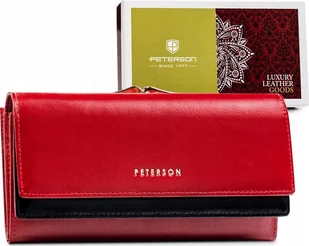Peterson Duży portfel damski ze skóry naturalnej - Peterson NoSize - Portfele - miniaturka - grafika 1