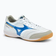Piłka nożna - Buty piłkarskie męskie Mizuno Morelia Sala Elite IN white/laser blue/gold WYSYŁKA W 24H 30 DNI NA ZWROT - miniaturka - grafika 1
