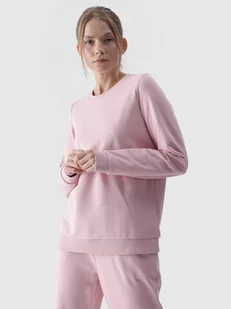 Damska bluza dresowa nierozpinana bez kaptura 4F 4FWMM00TSWSF1469 - rózowa - Bluzy sportowe damskie - miniaturka - grafika 1