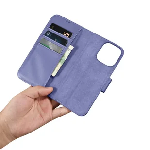 iCarer Wallet Case 2in1 etui iPhone 14 Pro Max skórzany pokrowiec z klapką Anti-RFID jasnofioletowy (WMI14220728-LP) - Etui i futerały do telefonów - miniaturka - grafika 14