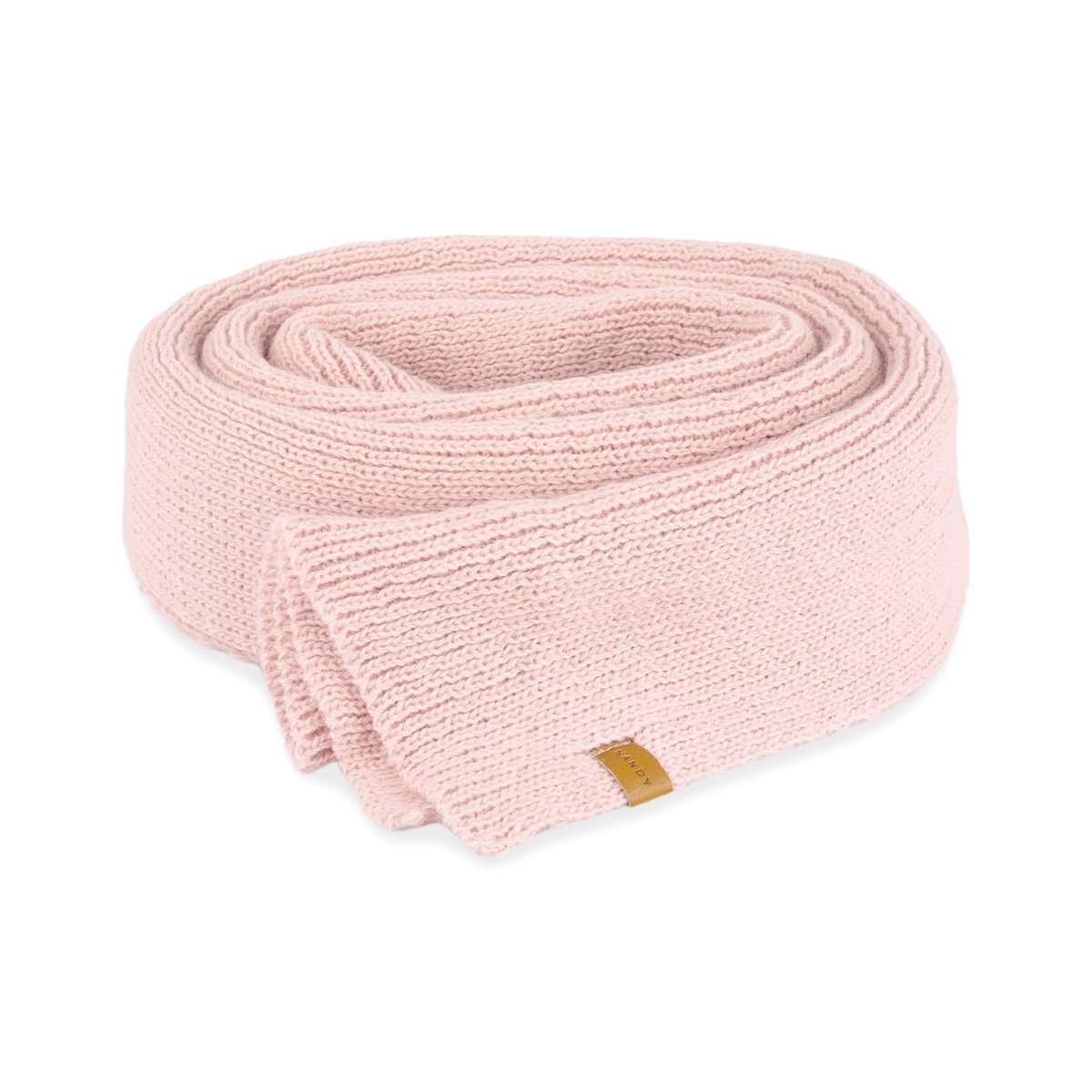 Nandy Duży Ciepły Szal Szalik Damski Pudrowy Róż - 18610-Pud-Roz