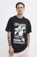 Koszulki męskie - Vans t-shirt bawełniany męski kolor czarny z nadrukiem - miniaturka - grafika 1