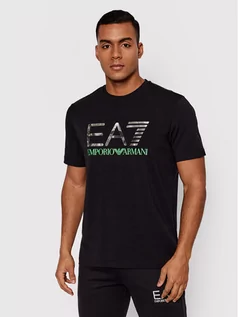 Koszulki męskie - Emporio Armani EA7 T-Shirt 3LPT36 PJ5MZ 1200 Czarny Regular Fit - grafika 1