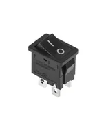 Pozostałe akcesoria sieciowe - Złącze Przełącznik Kołyskowy Czarny 8A 0-1 C5N 4PI - miniaturka - grafika 1