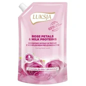 Mydła - Cussons Kremowe mydło w płynie Lukcja Creamy Rose Petal and Milk Proteins opakowanie uzupełniające 400 ml - miniaturka - grafika 1